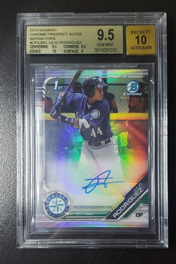 2019 Bowman Chrome Refractor Julio Rodriguez #478/499 Rookie BGS 9.5