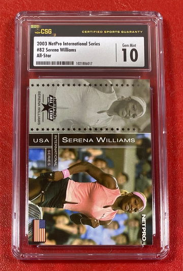 Serena Williams 2003 NetPro International Series All-Star #82 RC Rookie CSG 10