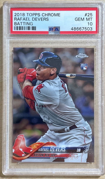 2018 Topps Chrome Rafael Devers PSA 10