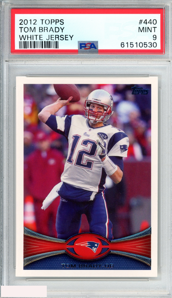 2012 TOPPS TOM BRADY #440 WHITE JERSEY NEW ENGLAND PATRIOTS PSA 9 MINT