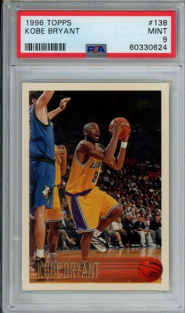 KOBE BRYANT 1996 Topps #138 PSA 9 MINT LA LAKERS