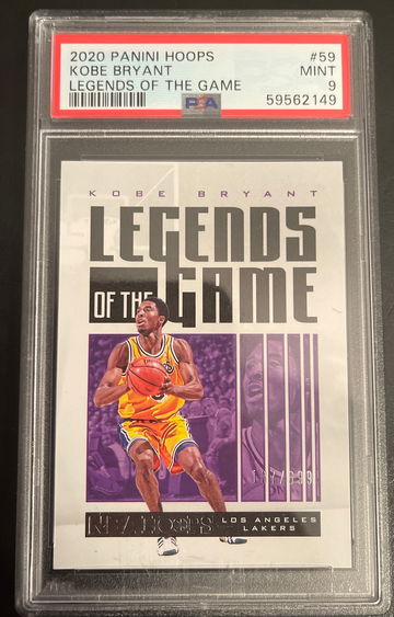2020-21 Panini NBA Hoops Kobe Bryant Legends of the Game 137/699 #59 PSA 9 Lakers HOF