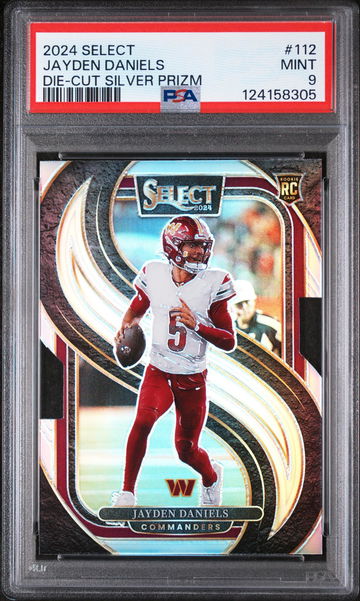 2024 Panini Select Silver Die-Cut Jayden Daniels #112 PSA 9