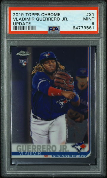 💎🔥 2019 Topps Chrome Update VLADIMIR GUERRERO JR. Rookie PSA 9 MINT RC 🚨⚾️
