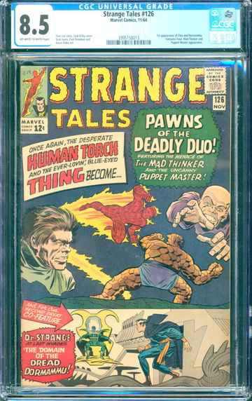 Strange Tales #126 (1964) CGC 8.5 - O/w to white; 1st app. of Clea and Dormammu