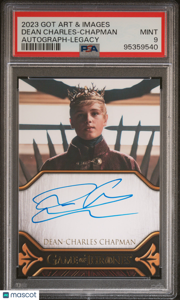 2023 Rittenhouse Game Of Thrones Art & Images Autographs Dean Charles-Chapman PSA 9