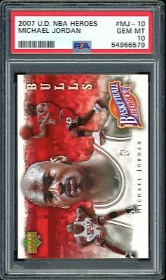 2007 Upper Deck UD NBA Heroes MJ-10 Michael Jordan Chicago Bulls PSA 10 Gem Mint 