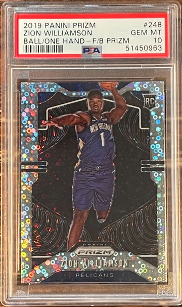 2019 Zion Williamson Panini Prizm Fast Break Variation
