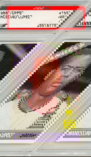 1966 Topps Marcelino Lopez #155 PSA 7 P1356