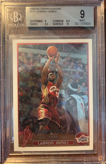Lebron James 2003-04 Topps Chrome BGS 9