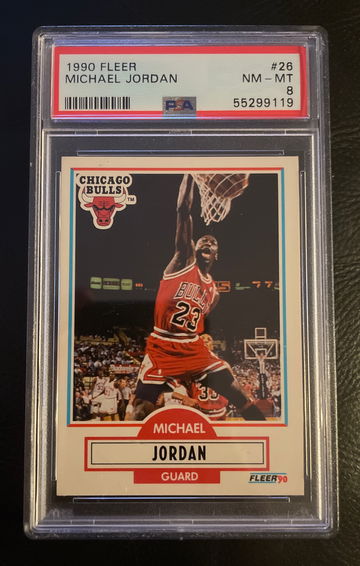 1990 Fleer Michael Jordan PSA 8