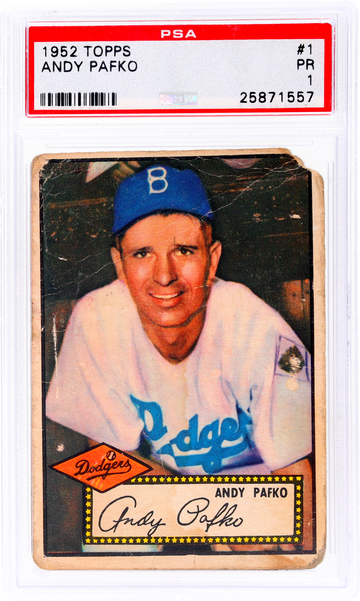 1952 Topps Andy Pafko #1 PSA 1