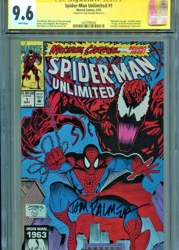 Spider-man Unlimited #1 CGC 9.6 SS Signed...Carnage ...1st Shriek..1993