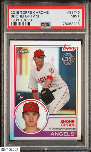 2018 Topps Chrome 1983 Topps Shohei Ohtani RC 35th Anniversary #83T-6 PSA 9