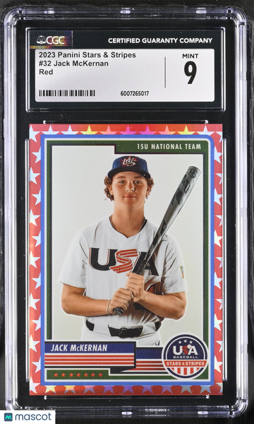 2023 Panini Stars & Stripes Jack McKernan #32 Red /149 CGC 9
