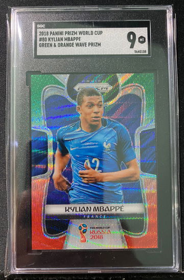 2018 Prizm Red Blue Wave Kylian Mbappe 