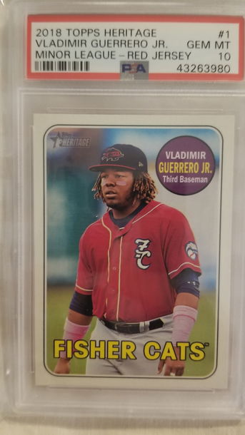 Vladimir Guerrero 2018 Topps Heritage PSA 10 RED JERSEY