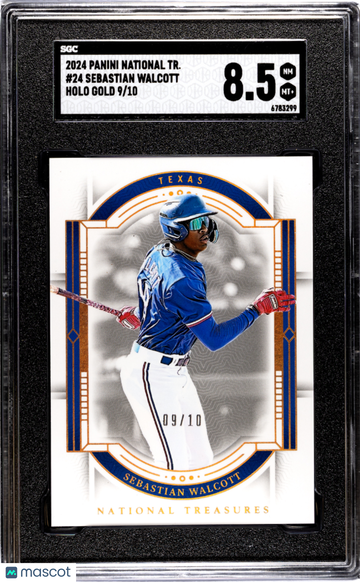 2024 Panini National Treasures Sebastian Walcott #24 Holo Gold SGC 8.5