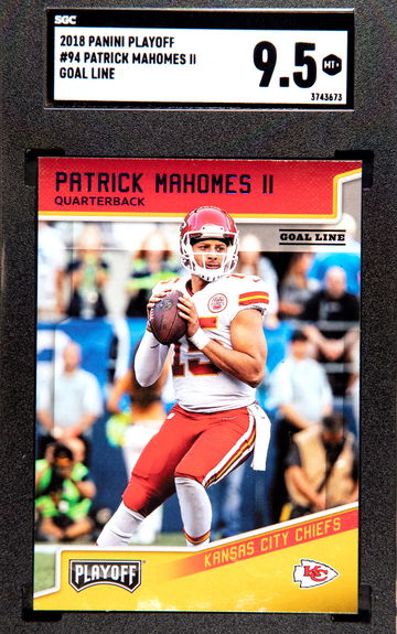2018 Playoff Patrick Mahomes Goal Line SGC 9.5