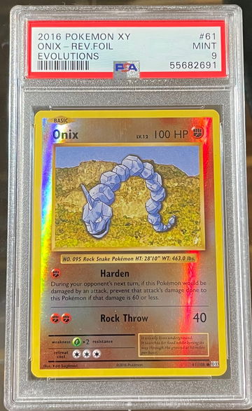 2016 Pokémon XY Evolutions ONIX Foil PSA 9