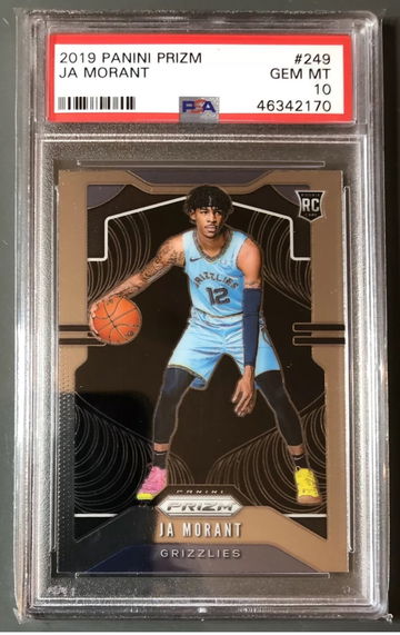 2019-20 Panini Prizm JA Morant Base PSA 10