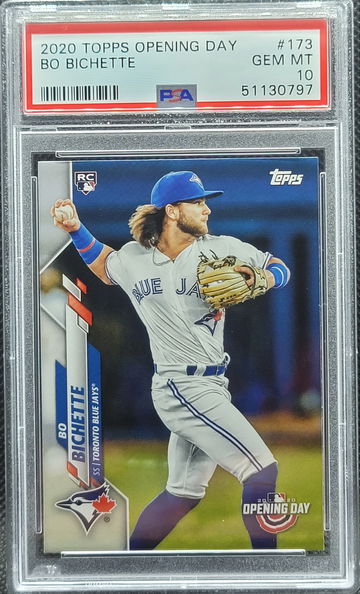 2020 Topps Opening Day #173 Bo Bichette Rookie RC PSA 10 Toronto Blue Jays