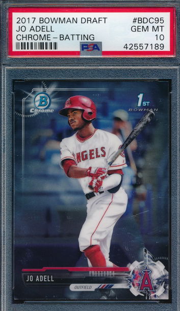 2017 Bowman Chrome Draft #BDC95 Jo Adell RC PSA 10