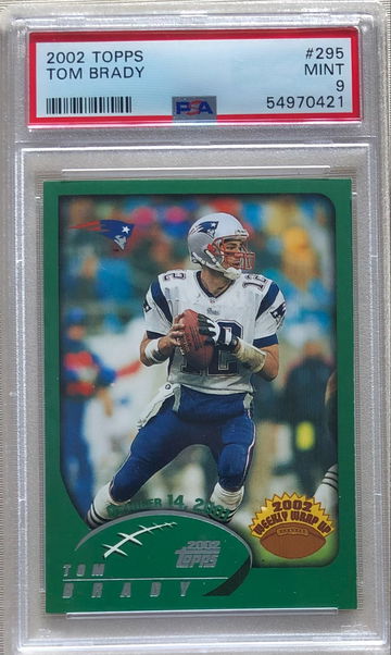 2002 Topps #295 Tom Brady PSA 9