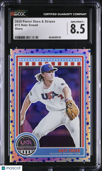 2025 Panini Stars & Stripes Nate Snead #15 Stars CGC 8.5