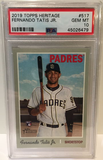 2019 Topps Heritage Fernando Tatis Jr Rookie RC #517 PSA 10 Padres
