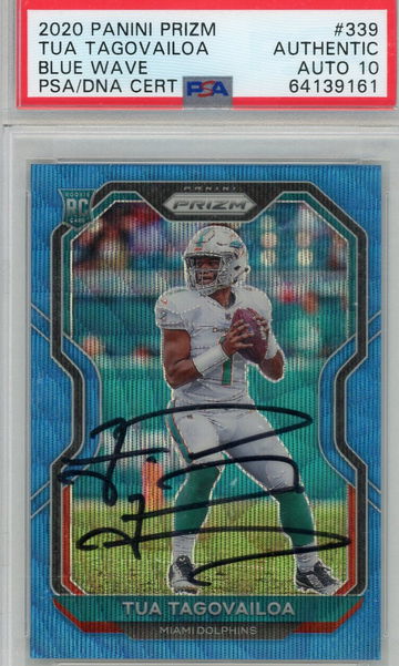 Tua Tagovailoa blue wave rookie auto 122/199-1/1