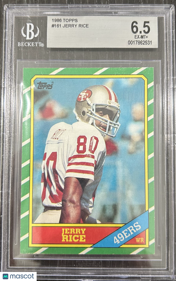 1986 Topps Jerry Rice RC #161 BGS 6.5