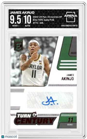 2022-23 Panini Chronicles Draft Picks James Akinjo #TTC-JAK Elite TOTC Auto Pink Arena Club 9.5 Auto 9.5