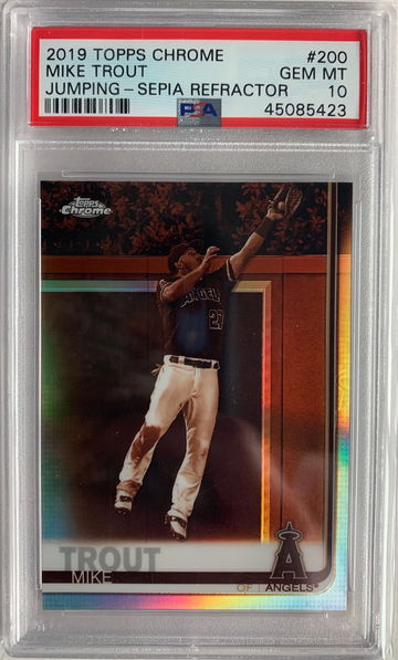 Mike Trout 2019 Topps Chrome Sepia Refractor - PSA 10