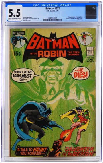 Batman #232 CGC 5.5 1st Appearance of Ra’s Al Ghul