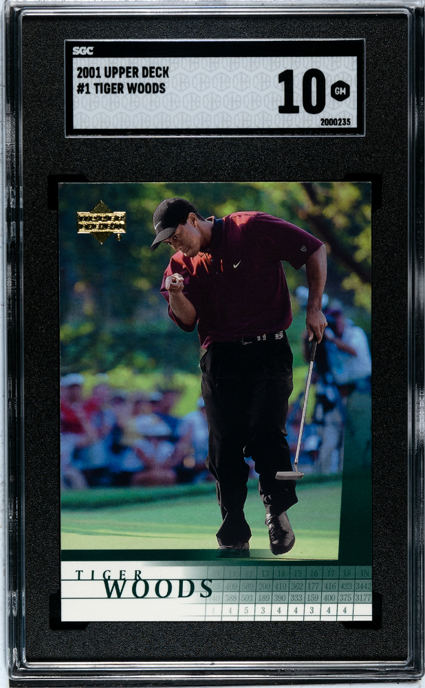 2001 Upper Deck Golf Tiger Woods ROOKIE #1 SGC 10 GEM MINT