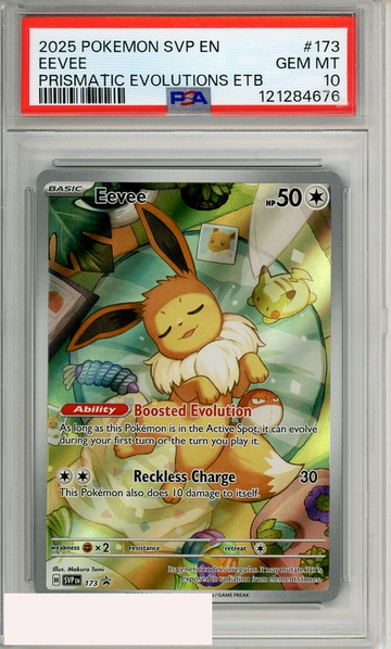 2025 POKEMON SVP EN-SV BSP EEVEE #173 PRISMATIC EVOLUTIONS ETB PSA 10 GEM MT