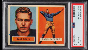1957 Topps Football Bart Starr ROOKIE RC #119 PSA 4 VGEX 