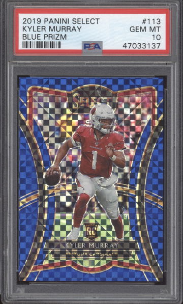 2019 Panini Select 113 Kyler Murray Blue /149 Premier RC Rookie PSA 10 GEM MINT