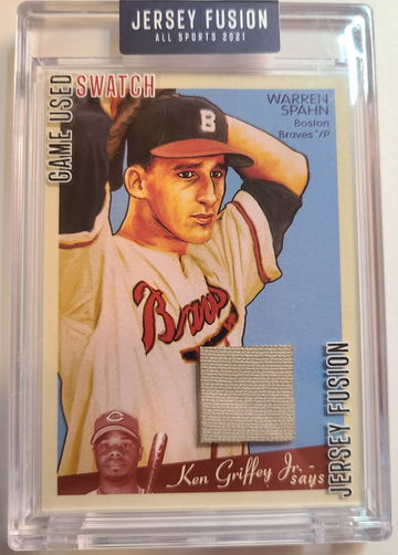 2021 Jersey Fusion Warren Spahn Player Worn Swatch