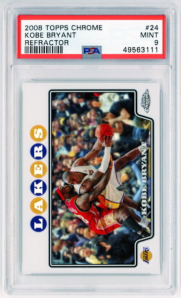 2008 Topps Chrome Kobe Bryant Refractor PSA 9