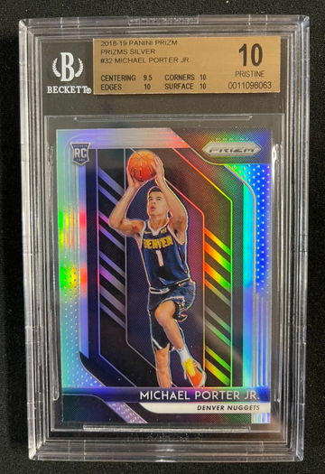 Michael Porter Jr BGS 10 2019 Panini Prizm SILVER RC Low Pop Pristine