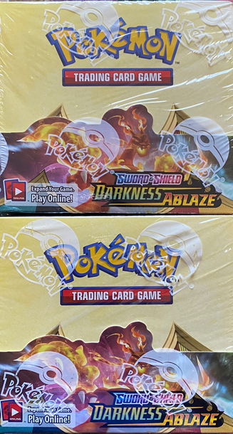 Pokémon sword and shield darkness ablaze booster box 2 sealed boxes