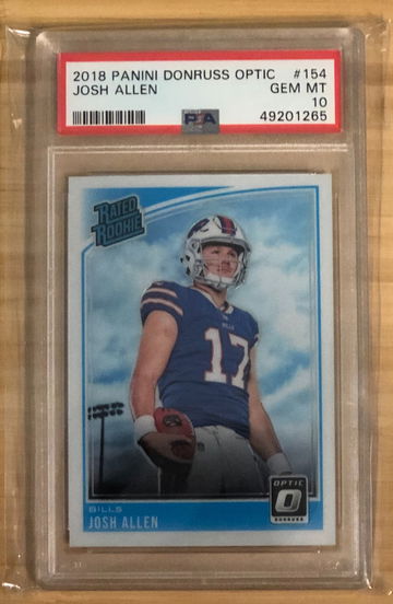 2018 Donruss Optic #154 Josh Allen Rated Rookie RC PSA 10 Gem Mint Bills