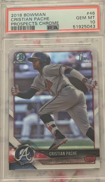 2018 Bowman Chrome Christian Pache PSA10