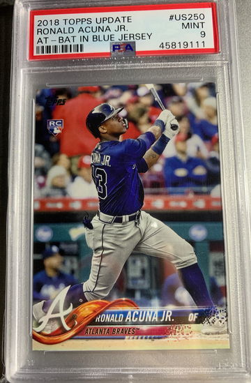 2018 Topps Update Ronald Acuna Jr. At- Bat in Blue Jersey  #US250