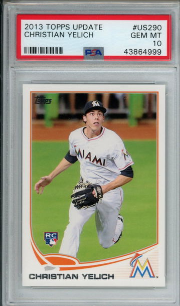 CHRISTIAN YELICH 2013 TOPPS UPDATE PSA 10 ROOKIE