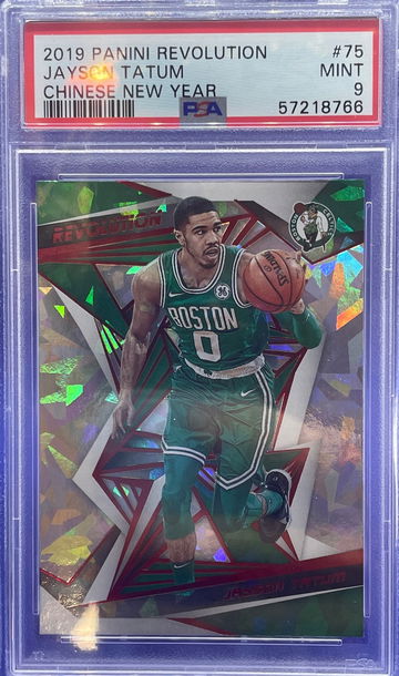 2019-20 Panini Revolution Chinese New Year Jayson Tatum #75 PSA 9 MINT Celtics