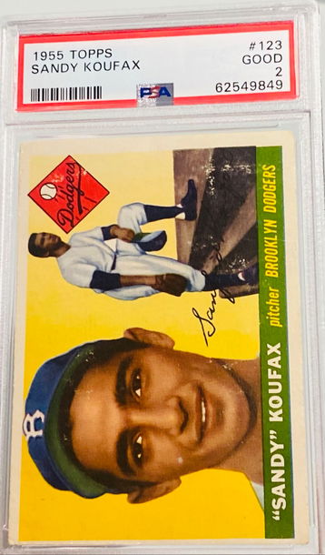 1955 Topps Sandy Koufax #123 Rookie PSA 2
