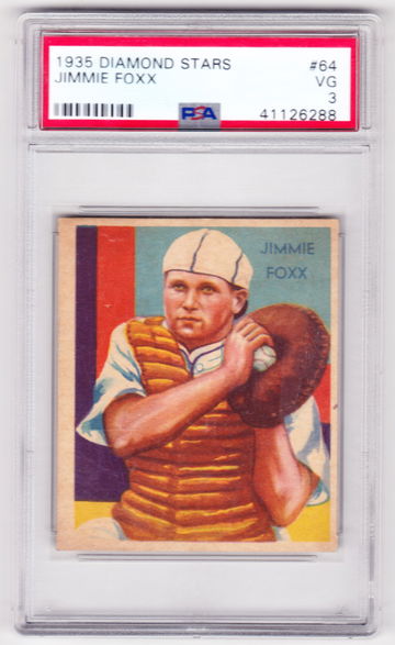 1935 diamond stars jimmie foxx psa 3 beauty 534 hrs hof legend